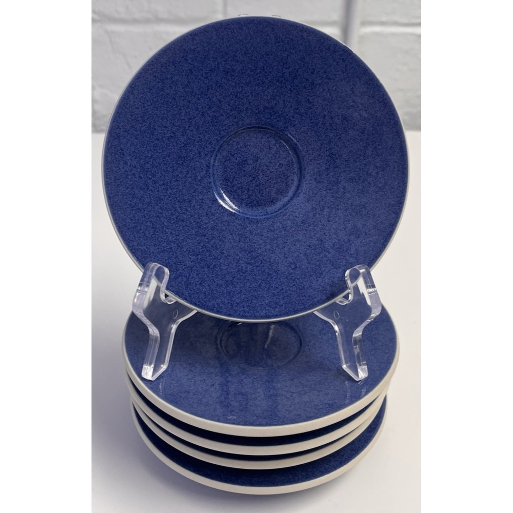 Sasaki Colorstone Sapphire Saucers Vignelli‎ Designs Made In Japan Set Of 5